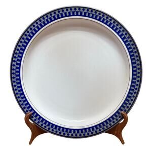 Mikasa Potters Touch Ironstone CB009 Aztec Blue 8 3/8" Salad Plate-Excellent